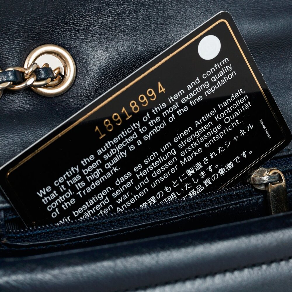Chanel Vintage Mademoiselle Midnight-Blue Horizontal-Quilt Flap Bag - Picture 16 of 16